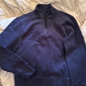 New Navy Blue Banana Republic quarter zip sweater Sz S